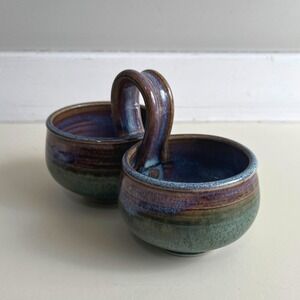 Springer | Dining | Studio Pottery Double Condiment Caddy Salt Pepper ...